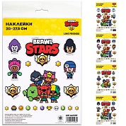 Наклейки Brawl Stars, Набор №2, 20*27,5 см, 5 шт.