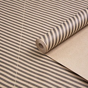 Упаковочная бумага, Крафт 40гр (0,7*7,5 м) Диагональ, Коричневый/Черный, 1 шт.