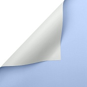 Упаковочная пленка 65мкр (0,57*10 м) Двухцветная, Белый/Светло-голубой, Матовый, 1 шт.