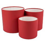 Набор коробок Цилиндр (б/к), Красный, 16*16 см, 3 шт. 