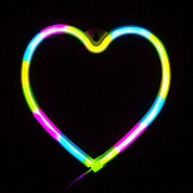 Световая фигура Сердце, 21*20 см. Разноцветный, 1 шт.