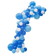 Гирлянда из воздушных шаров, Набор №8, Синий микс, Пастель, 78 шт. в упак.