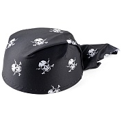 Шляпа, Пиратская бандана, Веселый Роджер, Черный, 1 шт. 