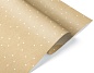 Упаковочная бумага, Крафт (0,7*1 м) Белые звездочки, 10 шт.
