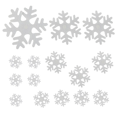 Декоративное украшение Снежинки Пушинки, 5-30 см, Белый, 18 шт.