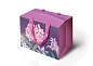 Пакет-коробка подарочный, Цветы, Сиреневый, 23*16*11 см, 1 шт.