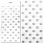 Упаковочная бумага, Тишью (0,5*0,75 м) Серебряные точки, Белый, 10 шт.