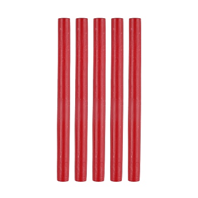 Набор стержней для сургучной печати 0,7*9,8 см, Красный, 5 шт.