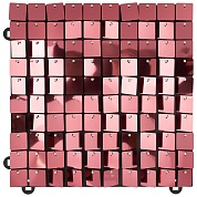 Декоративная панель Пайетки, 30*30 см, Розовый румянец, Металлик, 1 шт.