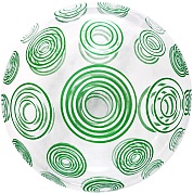 Шар (20''/51 см) Сфера 3D, Deco Bubble, Зеленые круги, Прозрачный, 1 шт.