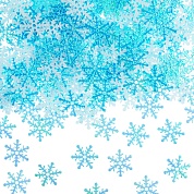 Декоративное украшение Снежинки, фетр, 2 см, Голубой, 300 шт.