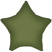 Шар (18''/46 см) Звезда, Оливковый, Матовый, 1 шт.