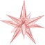 Шар (26''/66 см) Звезда, Составная, Пыльная роза, 1 шт. в упак. 