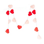 Гирлянда-подвеска Сердце, Мини, Красный/Розовый, 200 см, 5 см*20 шт, 1 упак.