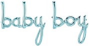 Набор шаров-букв (16''/41 см) Мини-Надпись "Baby Boy", Голубой, 1 шт. в упак.
