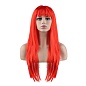 Парик карнавальный, 160 гр, Длинные прямые волосы, Красный, 1 шт.