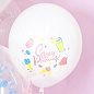 Воздушный шар (12''/30 см) С Днем Рождения! (летний микс), Ассорти, кристалл, 5 ст, 25 шт.