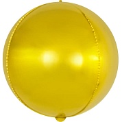 Шар (15''/38 см) Мини-сфера 3d, Золото, 1 шт.