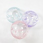 Шар (20''/51 см) Сфера 3D, Deco Bubble, Розовые перья , Прозрачный, 1 шт.