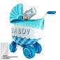 Шар (42''/107 см) Фигура, Детская коляска для мальчика 3D, 1 шт. в упак.