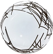 Шар (18''/46 см) Сфера 3D, Deco Bubble, Паутина, Прозрачный, 1 шт.