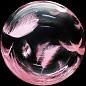 Шар (20''/51 см) Сфера 3D, Deco Bubble, Розовые перья , Прозрачный, 1 шт.