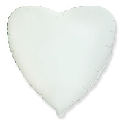 Шар (4''/10 см) Микро-сердце, Белый, 1 шт.