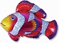 Шар (15''/38 см) Мини-фигура, Рыба-клоун, Фуше, 1 шт.