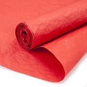 Упаковочная жатая бумага (0,5*5 м) Пергамин, Красный, 1 шт.