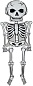 Шар (103''/262 см) Ходячая Фигура, Скелет XXL, Белый, 1 шт. в уп. 