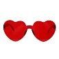 Карнавальные очки, Сердца, Красный, 14*5 см, 1 шт. 