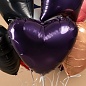Шар (19''/48 см) Сердце, Темно-фиолетовый, 1 шт. 