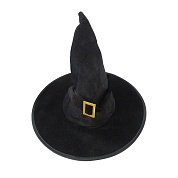 Волшебная Шляпа, с черной лентой и золотой пряжкой, Черный, 1 шт. 