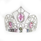 Ободок Корона для принцессы, Розовый, Металлик, 1 шт.