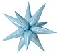 Шар (40''/102 см) Звезда, 3D Составная, Голубой, 1 шт. в упак.