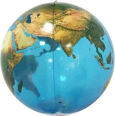 Шар (22''/56 см) Сфера 3D, Планета Земля, Глобус, 1 шт.
