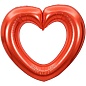 Шар (40''/102 см) Сердце, Контур, Красный, 1 шт. 