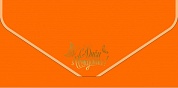 Конверт для денег, текстура бархата С Днем Рождения! (золотые бабочки), Оранжевый, Металлик, 1 шт.