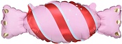Шар с клапаном (17''/43 см) Мини-фигура, Конфета, Розовый, 1 шт. 