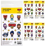 Наклейки Brawl Stars, Набор №4, 11*20 см, 5 шт.