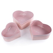 Набор коробок Сердце, с прозрачной крышкой, Розовый, 20,7*18,4*8 см, 2 шт. 