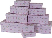 Набор коробок Облачка и радуга, Розовый, 30*20*13 см, 10 шт. 
