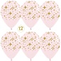 Шар (12''/30 см) Сверкающие бриллианты, Макарунс, Нежно-розовый (609), пастель, 5 ст, 25 шт.