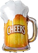 Шар с клапаном (13''/33 см) Мини-фигура, Пиво в кружке, 1 шт.