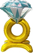 Шар (34''/86 см) Фигура на подставке, Кольцо с бриллиантом, 1 шт. в упак.