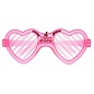 Светодиодные очки, Сердца в полоску, Розовый, 15*6,5*6,5 см, 1 шт. 