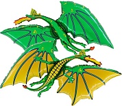 Шар (36''/91 см) Фигура, Дракон, Зеленый, 1 шт.