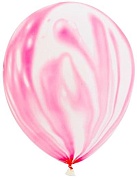 Шар Мрамор (12''/30 см) Розовый, агат, 50 шт.