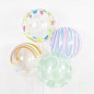 Шар (20''/51 см) Сфера 3D, Deco Bubble, Радуга, Прозрачный, Кристалл, 1 шт.