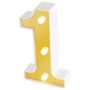 Световая фигура Цифра, 1, 16 см. Золото, 1 шт.